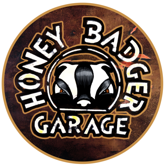 Honey Badger Garage 3 inch Round Decal